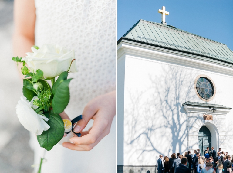 Bröllop i Vaxholm med vigsel i Vaxholms kyrka och bröllopsfest i Tornvillan